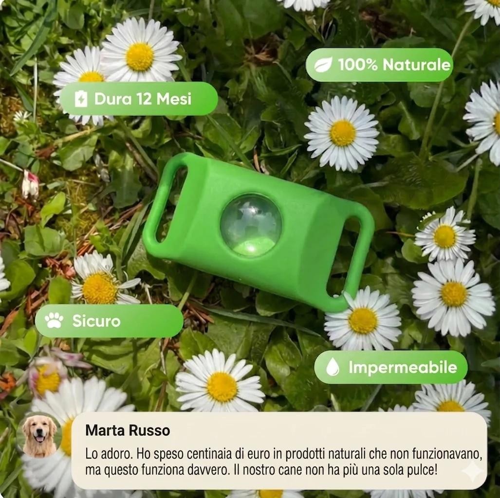 Ciondolo Antipulci Naturale — Protezione 12 Mesi per Cani - foto 2